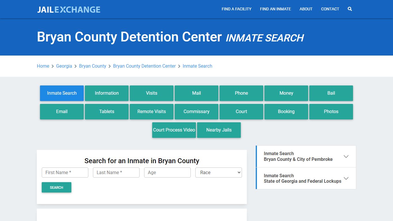 Bryan County Detention Center Inmate Search - Jail Exchange