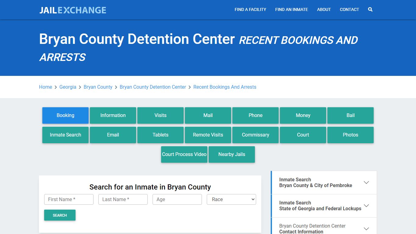 Bryan County Detention Center Recent Bookings And Arrests - Jail Exchange